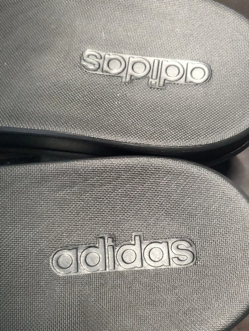 Adidas Black Rhinestone Slide Sandals for Women